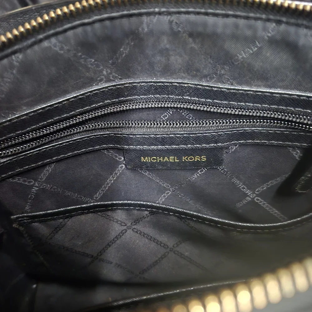Michael Kors Black Tote with Gold Hardware - Picture 8 of 9